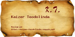 Kaizer Teodolinda névjegykártya